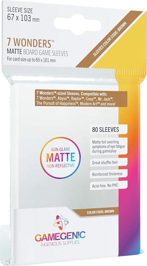Sleeves, 7 Wonders, Matte