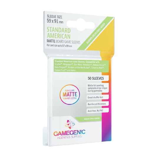 Sleeves, Standard American, Clear, 50 Count